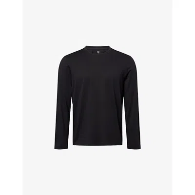 Paige Mens Black Broxton Crewneck Cotton-jersey T-shirt