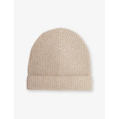 Paige Mens Elder Folded-brim Cashmere And Wool-blend Beanie Hat Mojave