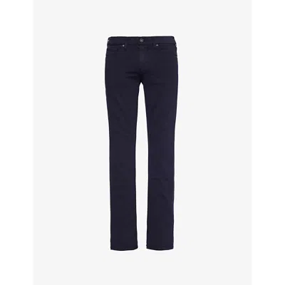 Paige Mens Federal  Slim-fit Straight-leg Stretch-denim Jeans Navy