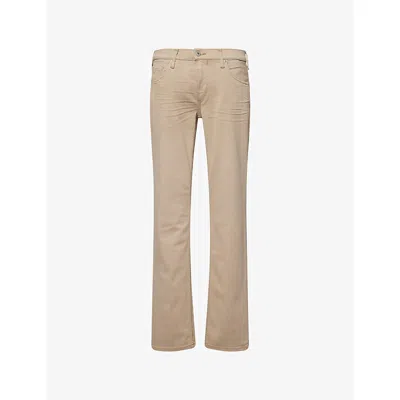 Paige Mens Federal Slim-fit Stretch-denim Jeans Dusty Trail In Brown