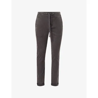 Paige Mens Vintage Washed Black Fraser Straight-leg Woven Trousers In Brown