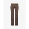 Paige Mens Lennox Slim-fit Stretch-woven Jeans Vintage Deep Oak In Brown