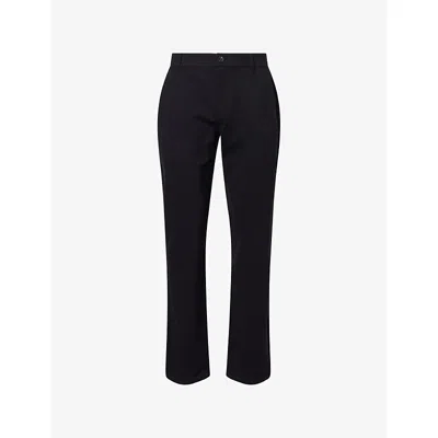 Paige Mens Black Panmar Straight-leg Stretch-woven Trousers