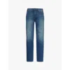Paige Mens Durham Wilcox  Faded-wash Tapered-leg Relaxed-fit Stretch-denim Jeans In Durham