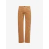 Paige Mens Normandie Straight-leg Corduroy Trousers Palomino In Brown