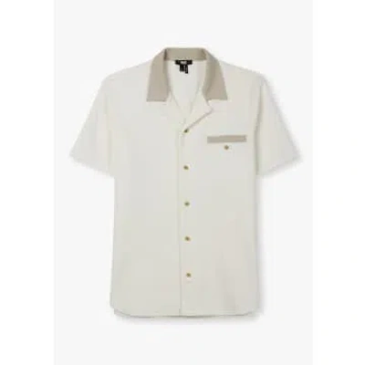 Paige Mens Roan Shirt In Luminite/white Dunes