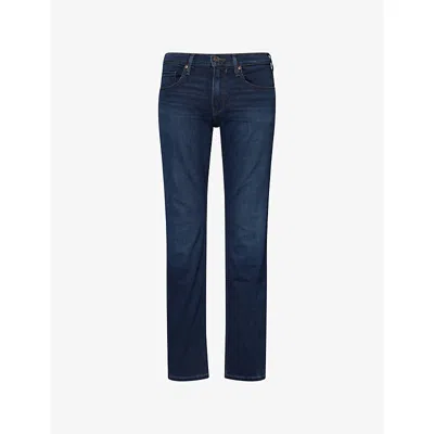Paige Mens Russ Federal Straight-leg Slim-fit Stretch-denim Jeans In Blue