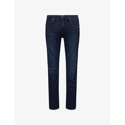 Paige Mens Russ Lennox Straight-leg Stretch-woven Jeans In Blue