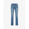 Paige Mens Scarsdale Federal Straight-leg Slim-fit Stretch-denim Jeans In Blue