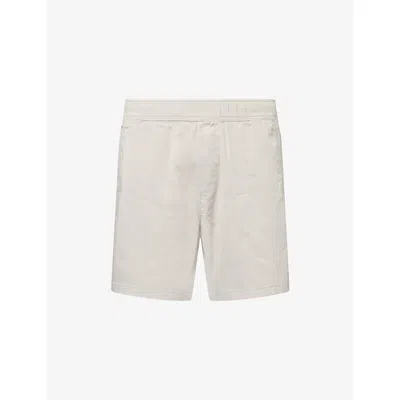 Paige Mens Shallow Elijah Straight-leg Stretch-cotton Shorts In Neutral