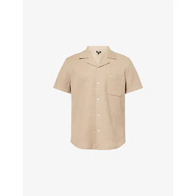 Paige Mens  Agoura Waffle-pattern Cotton-jersey Shirt