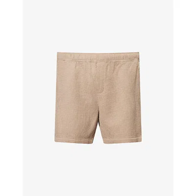 Paige Mens  Chalmers Waffle-pattern Cotton-jersey Shorts