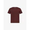 Paige Mens Malbec Sorden Crewneck Cotton-jersey T-shirt In Burgundy