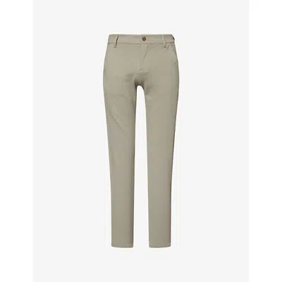 Paige Mens Stafford Tapered-leg Stretch-woven Trousers Dried Lemongrass In Yellow