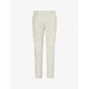 Paige Mens Stucco Melange Shultz Pleated Cotton-linen Blend Trousers