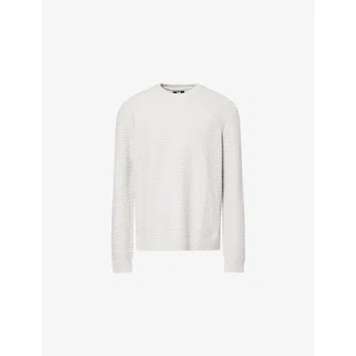 Paige Mens Tailwind Khai Textured Knitted Jumper In White