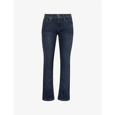 Paige Mens Thorin Transcend Federal Slim Straight-leg Stretch-denim Jeans In Blue