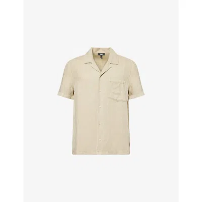 Paige Mens  Albro Short-sleeve Linen-blend Shirt