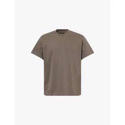 Paige Mens Vintage Deep Chocolate Serano Boxy Cotton-jersey T-shirt Xl In Brown