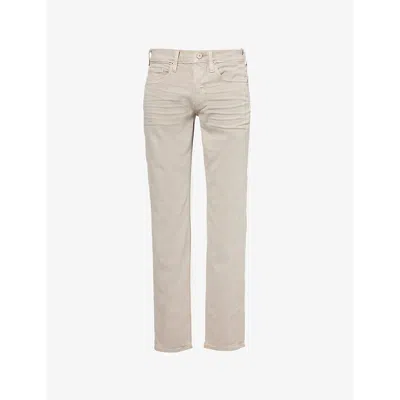 Paige Mens Federal Slim-fit Straight-leg Stretch-woven Trousers Vintage Moroccan Clay