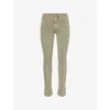 Paige Mens Vintage Oak Moss Lennox Slim-fit Stretch-denim Jeans In Green