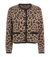 Paige Merino Wool Leopard Cropped Cardigan In Multi