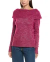 Paige Metallic Izabella Wool-blend Sweater In Red