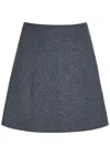 Paige Metallic Knit Mini Skirt In Gray