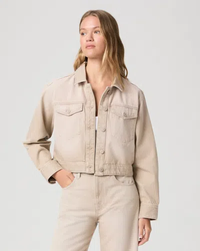 Paige Michele Trucker Jacket In Neutral