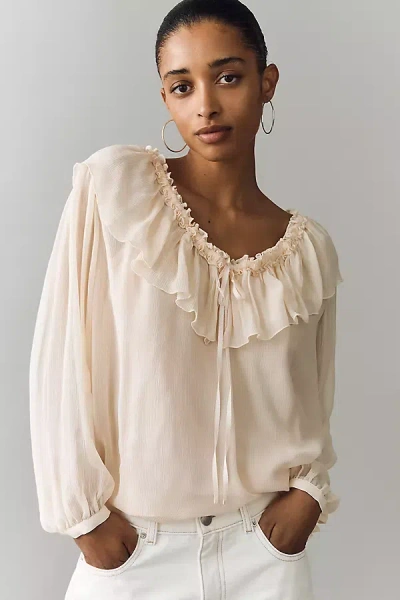 Paige Michelina Blouse In Neutral