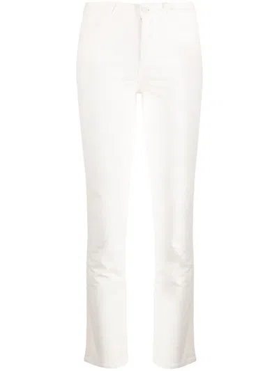 Paige Mid-rise Cropped Trousers In White