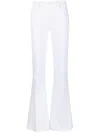 Paige Mid-rise Flared Jeans In Weiss