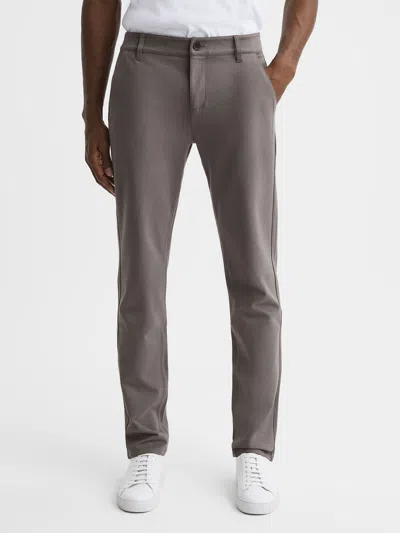 Paige Mid Rise Trousers In Brown