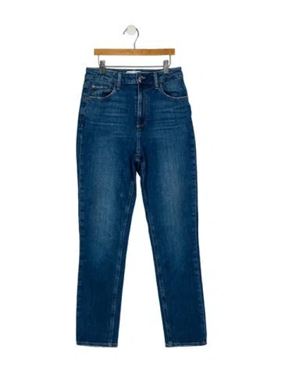 Pre-owned Paige Mid-rise Skinny Leg Jeans In Blue