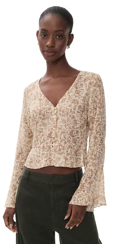 Paige Mila Blouse Ecru Multi