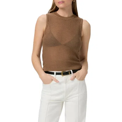 Paige Minthara Cotton Sweater Tank In Golden Wicker