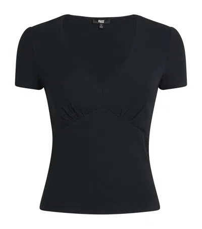 Paige Modal Rib Nanette T-shirt In Black