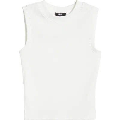 Paige Mollie Rib Tank In Ivory