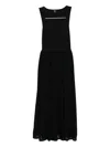 Paige Cotton Morel Maxi Dress In Black