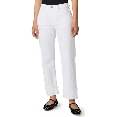 Paige Morgan Cuffed Ankle Straight Leg Jeans