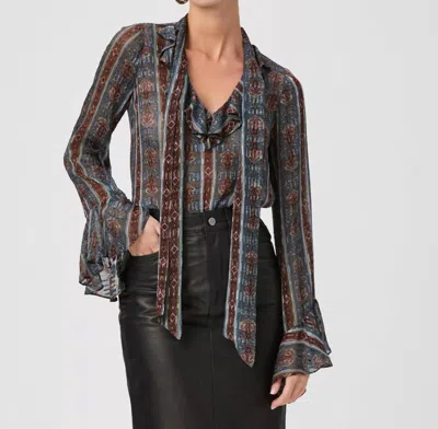 Paige Napoli Blouse In Calico Blue Multi