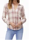 Paige Neve Plaid Longsleeves In Cream Mauve Multi In Multi