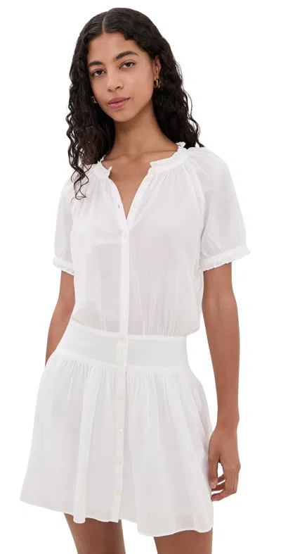 Paige Womens White Nisha Short-sleeve Cotton Dress Xs