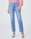Paige Womens Rock Show Distressed Anessa Raw-hem Stretch-denim Jeans In Multi