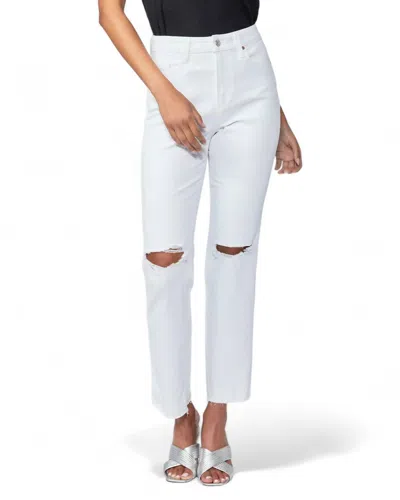 PAIGE NOELLA HIGH RISE JEAN IN SOFT ECRU DESTRUCTED