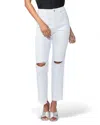 Paige Noella High Rise Jean In Soft Ecru Destructed In White