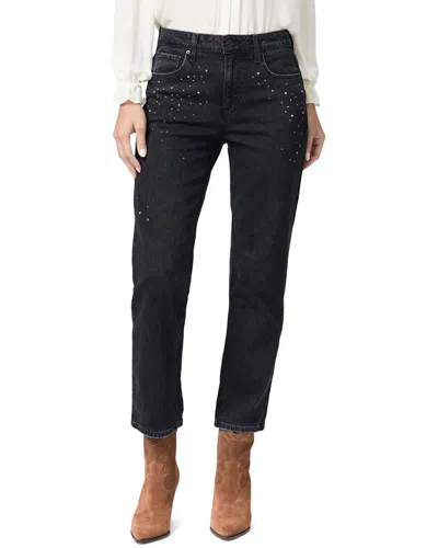 PAIGE PAIGE NOELLA STRAIGHT BLACK QUARTZ EMBELLISHED JEAN