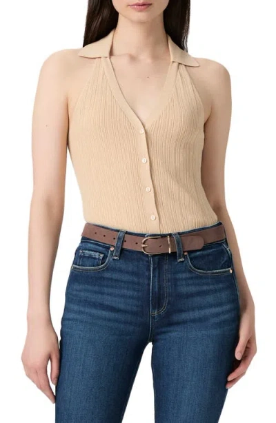Paige Noellia Organic Cotton Blend Polo Sweater Tank In Neutral