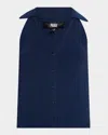 Paige Womens Noellia Ribbed Cotton-blend Knitted Tank Top Navy Xs In Blue