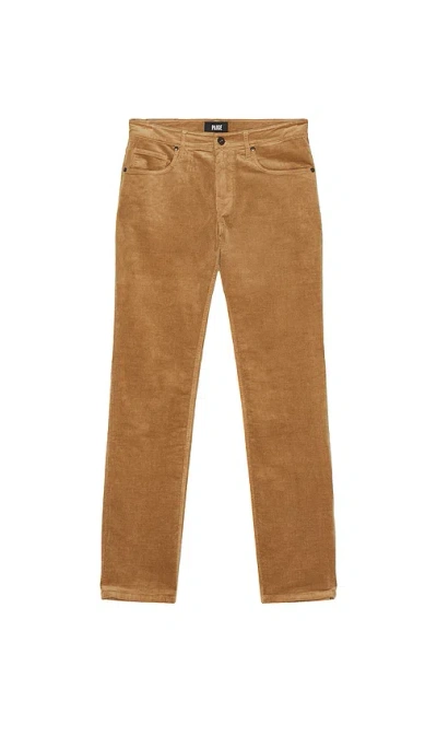 Paige Normandie Straight Corduroy Pant In Brown